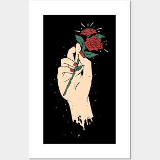 Hand Flower Posters and Art